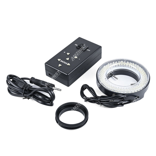 LED-144TL Direction-Adjustable Microscope Ring Light with Adapter for Stereo Microscopes