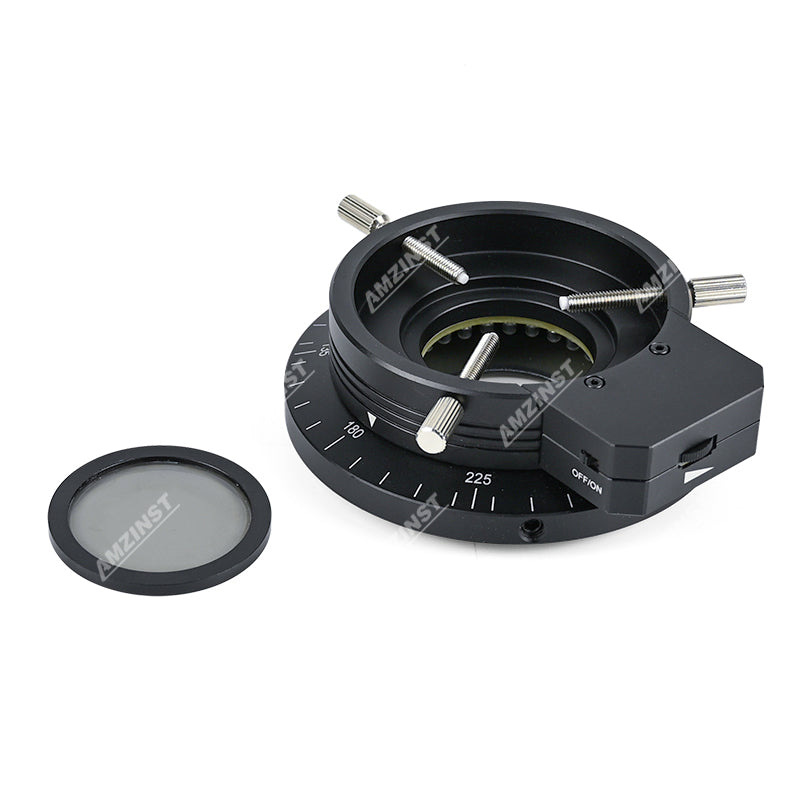 Светодиодный поляризованный кольцевой светильник LED-120HP с внутренним диаметром 62 мм для стереомикроскопа Светодиодный поляризованный кольцевой светильник LED-120HP с внутренним диаметром 62 мм для стереомикроскопа