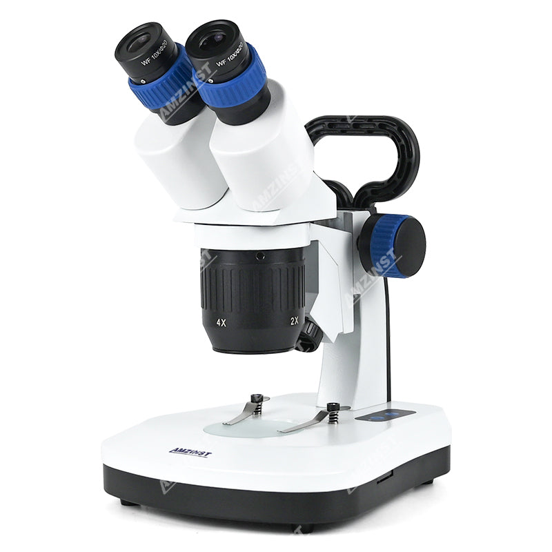 Бинокулярный стереомикроскоп AHT-34 с поворотным объективом (1x-3x) и сенсорной регулировкой яркости, светодиодами проходящего и падающего света и аккумуляторными батареями Бинокулярный стереомикроскоп AHT-34 с поворотным объективом (1x-3x) и сенсорной регулировкой яркости, светодиодами проходящего и падающего света и аккумуляторными батареями