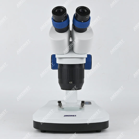 Бинокулярный стереомикроскоп AHT-34 с поворотным объективом (1x-3x) и сенсорной регулировкой яркости, светодиодами проходящего и падающего света и аккумуляторными батареями