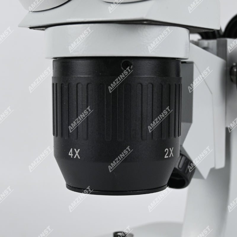 Бинокулярный стереомикроскоп AHT-34 с поворотным объективом (1x-3x) и сенсорной регулировкой яркости, светодиодами проходящего и падающего света и аккумуляторными батареями Бинокулярный стереомикроскоп AHT-34 с поворотным объективом (1x-3x) и сенсорной регулировкой яркости, светодиодами проходящего и падающего света и аккумуляторными батареями