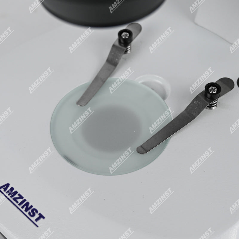 Бинокулярный стереомикроскоп AHT-34 с поворотным объективом (1x-3x) и сенсорной регулировкой яркости, светодиодами проходящего и падающего света и аккумуляторными батареями Бинокулярный стереомикроскоп AHT-34 с поворотным объективом (1x-3x) и сенсорной регулировкой яркости, светодиодами проходящего и падающего света и аккумуляторными батареями