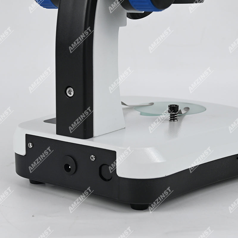 Бинокулярный стереомикроскоп AHT-33 с поворотным объективом (2x-4x) и сенсорной регулировкой яркости, светодиодами проходящего и падающего света и аккумуляторными батареями Бинокулярный стереомикроскоп AHT-33 с поворотным объективом (2x-4x) и сенсорной регулировкой яркости, светодиодами проходящего и падающего света и аккумуляторными батареями