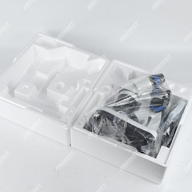 Бинокулярный стереомикроскоп AHT-33 с поворотным объективом (2x-4x) и сенсорной регулировкой яркости, светодиодами проходящего и падающего света и аккумуляторными батареями Бинокулярный стереомикроскоп AHT-33 с поворотным объективом (2x-4x) и сенсорной регулировкой яркости, светодиодами проходящего и падающего света и аккумуляторными батареями