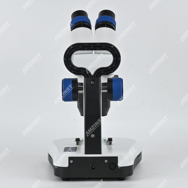 Бинокулярный стереомикроскоп AHT-33 с поворотным объективом (2x-4x) и сенсорной регулировкой яркости, светодиодами проходящего и падающего света и аккумуляторными батареями Бинокулярный стереомикроскоп AHT-33 с поворотным объективом (2x-4x) и сенсорной регулировкой яркости, светодиодами проходящего и падающего света и аккумуляторными батареями