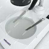 Бинокулярный стереомикроскоп AST-5C Classic с поворотным объективом (2x-4x), штативом и светодиодным проходящим и падающим освещением.  Бинокулярный стереомикроскоп AST-5C Classic с поворотным объективом (2x-4x), штативом и светодиодным проходящим и падающим освещением.