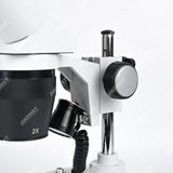 Бинокулярный стереомикроскоп AST-5C Classic с поворотным объективом (2x-4x), штативом и светодиодным проходящим и падающим освещением.  Бинокулярный стереомикроскоп AST-5C Classic с поворотным объективом (2x-4x), штативом и светодиодным проходящим и падающим освещением.