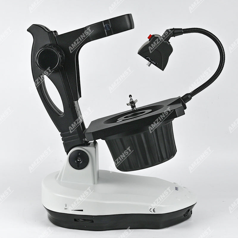 ASZ-GST Professional Gemology Microscope Stand with Reflected 7W Fluorescent Lamp ASZ-GST Professional Gemology Microscope Stand with Reflected 7W Fluorescent Lamp