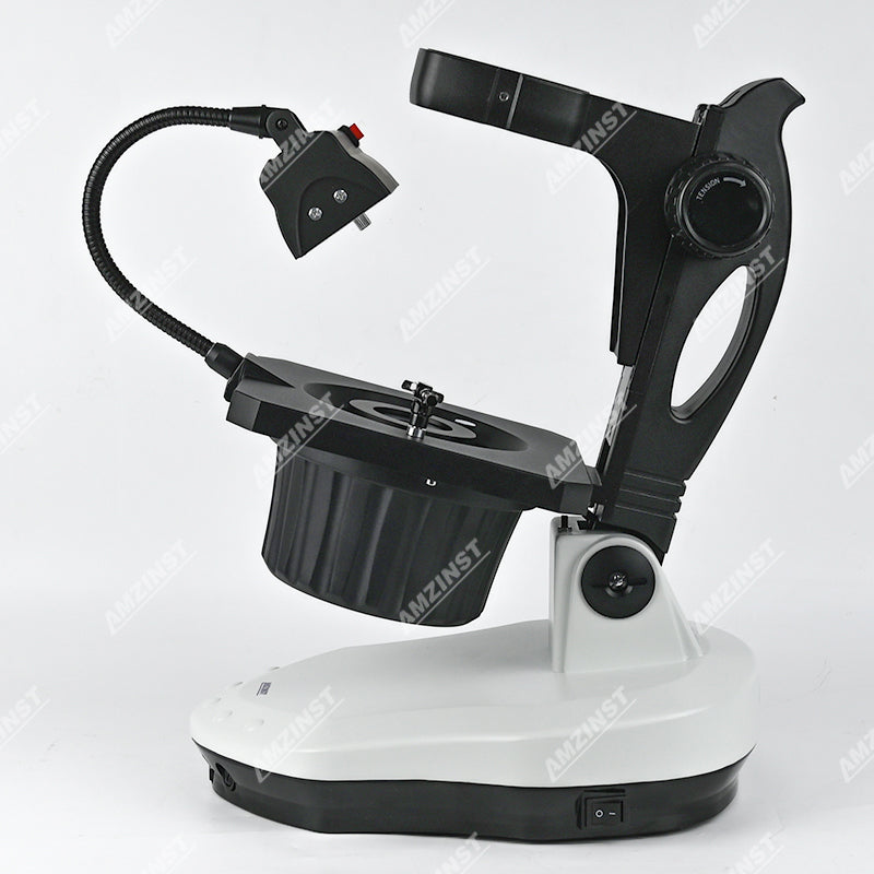 ASZ-GST Professional Gemology Microscope Stand with Reflected 7W Fluorescent Lamp ASZ-GST Professional Gemology Microscope Stand with Reflected 7W Fluorescent Lamp