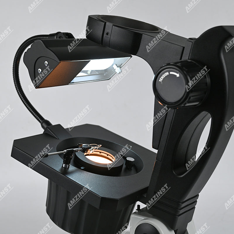 ASZ-GST Professional Gemology Microscope Stand with Reflected 7W Fluorescent Lamp ASZ-GST Professional Gemology Microscope Stand with Reflected 7W Fluorescent Lamp