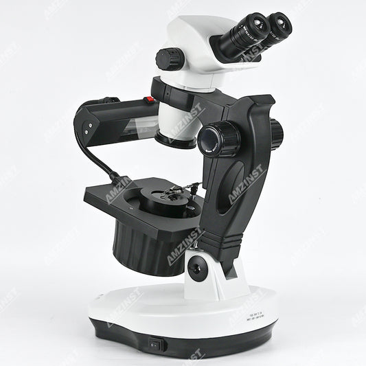 Бинокулярные ювелирные геммологические микроскопы ASZ-ZB8 6.7X-45X с флуоресцентной лампой 7 Вт