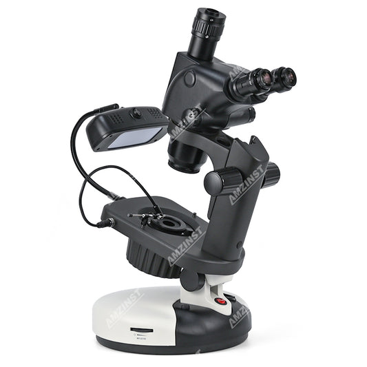 ASZ-ZT9B Zoom 0.65X-6.5X Trinocular Professional Jewelry Gemological Stereo Microscopes