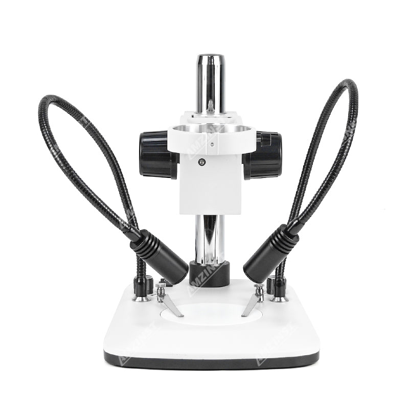 D9 Microscope Post Stand with Dual Gooseneck White LED Lights D9 Microscope Post Stand with Dual Gooseneck White LED Lights