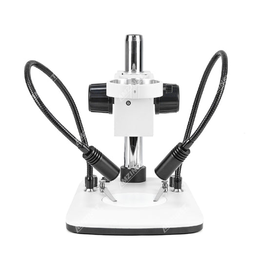 D9 Microscope Post Stand with Dual Gooseneck White LED Lights