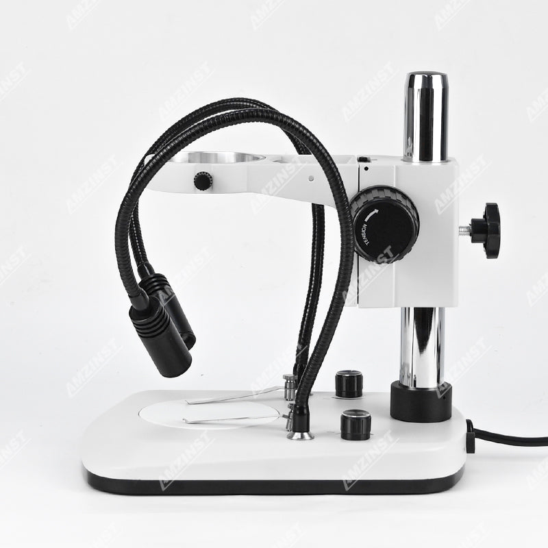D9 Microscope Post Stand with Dual Gooseneck White LED Lights D9 Microscope Post Stand with Dual Gooseneck White LED Lights