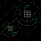 ER-S0505 Series Microscope Eyepiece Reticle Net Grid Micrometer 5x5mm, 100 Squares ER-S0505 Series Microscope Eyepiece Reticle Net Grid Micrometer 5x5mm, 100 Squares