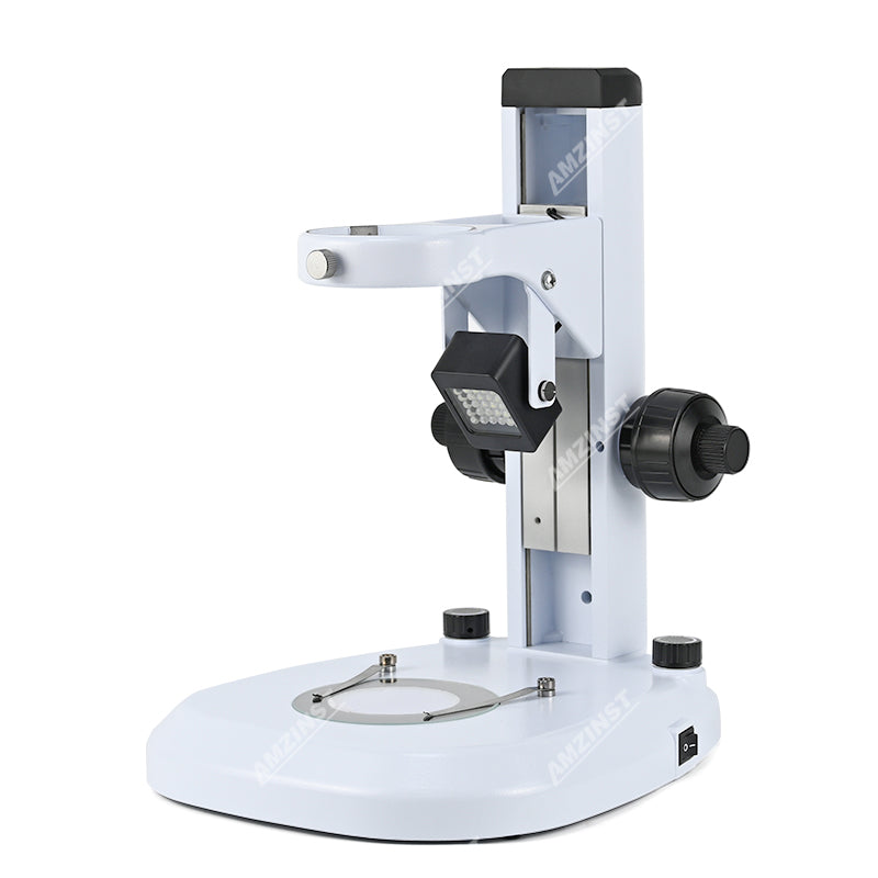 F2 Microscope Track Stand, 76mm Fine Focus, Top and Bottom LED Light (Dimmable) F2 Microscope Track Stand, 76mm Fine Focus, Top and Bottom LED Light (Dimmable)
