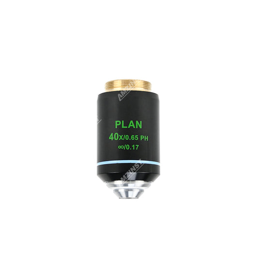 Infinity plan achromatic phase contrast objective