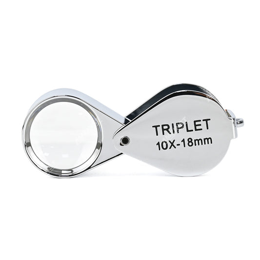 LPM-5032A Ручная лупа серебристого цвета 10x - 18 мм