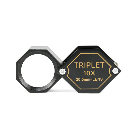 LPM-5507B Ручная лупа черного цвета 10x - 20,5 мм