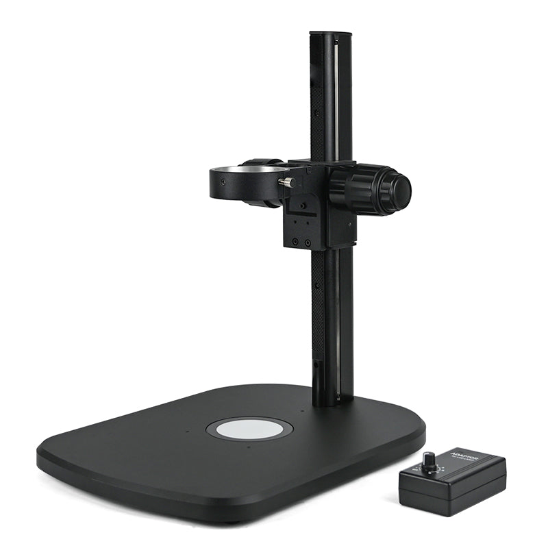M3-R326CLED Heavy Base Microscope Track Stand With Base Light And Coarse And Fine Focus & 76mm Focus Block M3-R326CLED Heavy Base Microscope Track Stand With Base Light And Coarse And Fine Focus & 76mm Focus Block