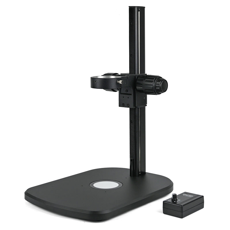 M3-R500CLED Heavy Base Microscope Track Stand with Base Light and Coarse And Fine Focus & 76mm Focus Block M3-R500CLED Heavy Base Microscope Track Stand with Base Light and Coarse And Fine Focus & 76mm Focus Block