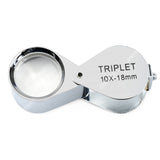 LPM-5032A Ручная лупа серебристого цвета 10x - 18 мм LPM-5032A Ручная лупа серебристого цвета 10x - 18 мм