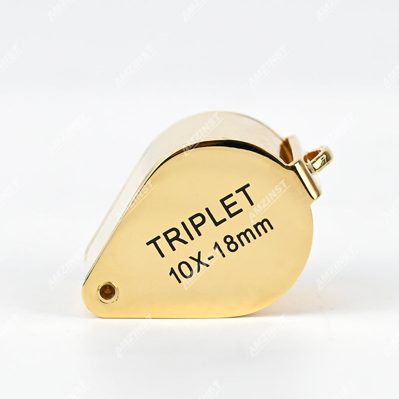 LPM-5032C Ручная лупа золотистого цвета 10x - 18 мм LPM-5032C Ручная лупа золотистого цвета 10x - 18 мм