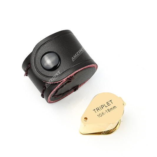 LPM-5032C Ручная лупа золотистого цвета 10x - 18 мм