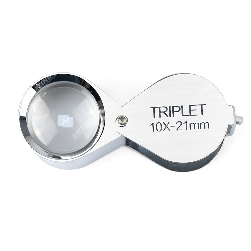 LPM-5038A Ручная лупа серебристого цвета 10x - 21 мм LPM-5038A Ручная лупа серебристого цвета 10x - 21 мм