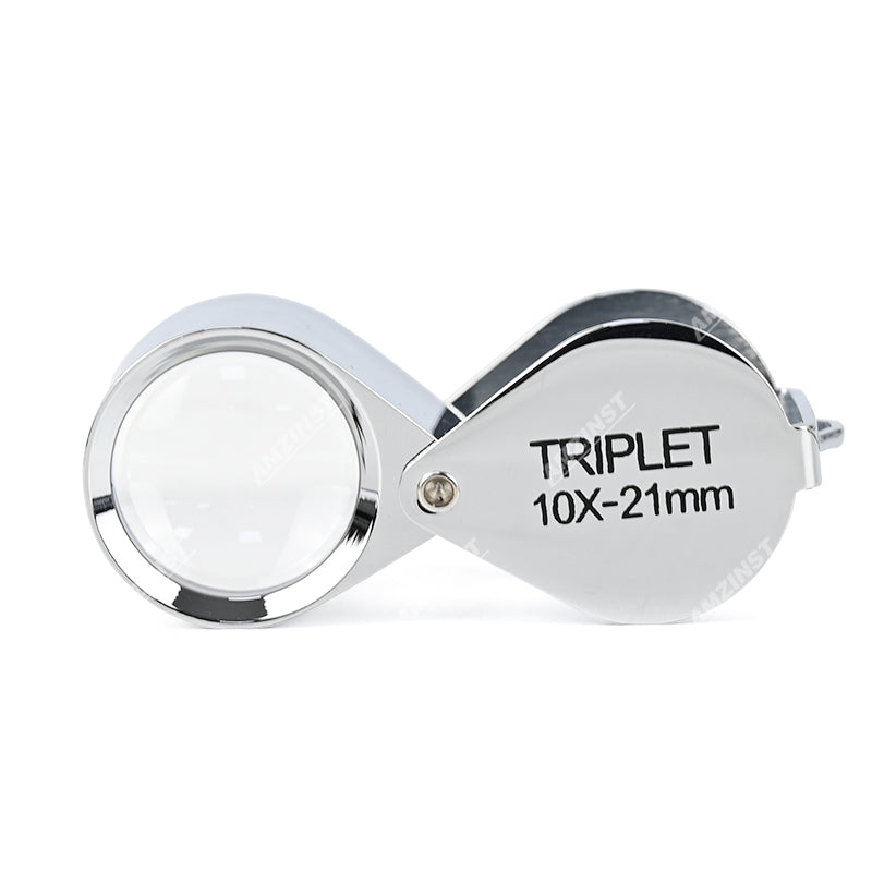 LPM-5038A Ручная лупа серебристого цвета 10x - 21 мм LPM-5038A Ручная лупа серебристого цвета 10x - 21 мм