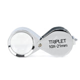 LPM-5038A Ручная лупа серебристого цвета 10x - 21 мм LPM-5038A Ручная лупа серебристого цвета 10x - 21 мм