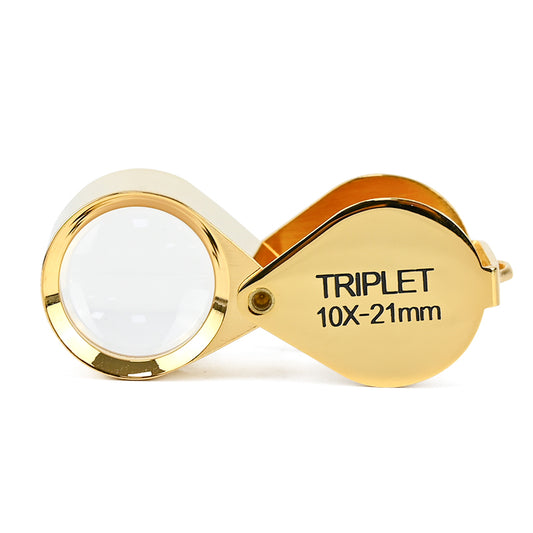 LPM-5038C Ручная лупа золотистого цвета 10x - 21 мм