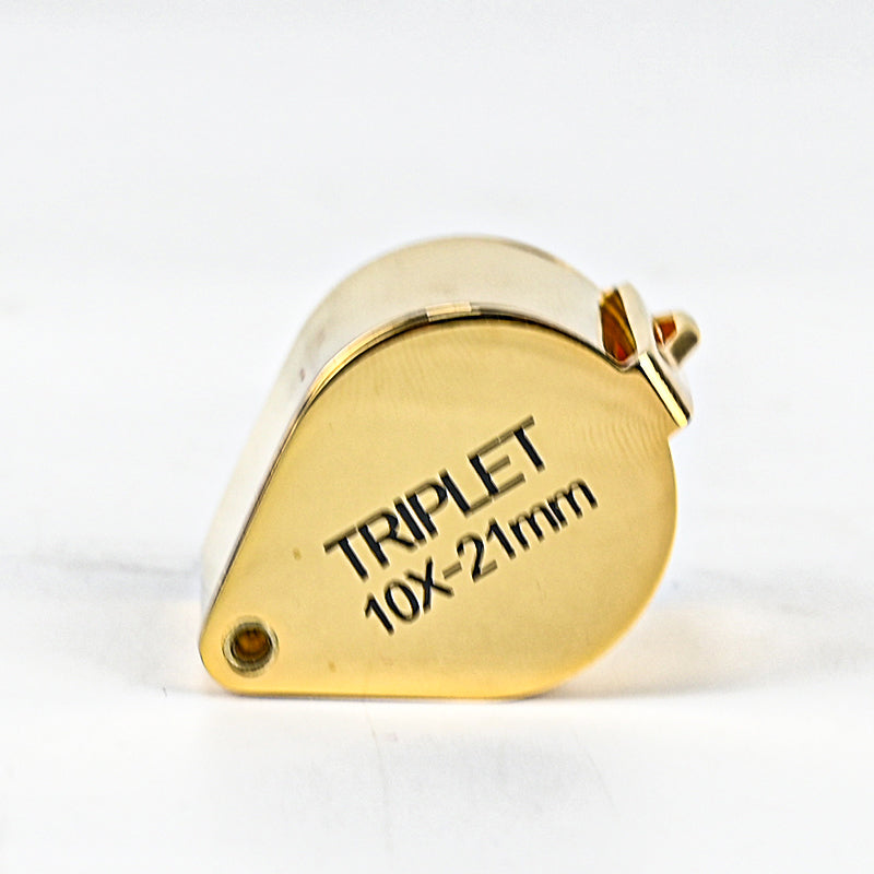 LPM-5038C Ручная лупа золотистого цвета 10x - 21 мм LPM-5038C Ручная лупа золотистого цвета 10x - 21 мм