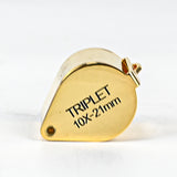 LPM-5038C Ручная лупа золотистого цвета 10x - 21 мм LPM-5038C Ручная лупа золотистого цвета 10x - 21 мм