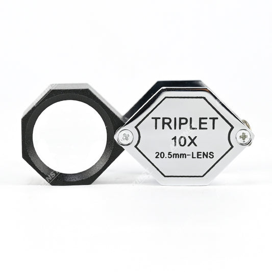 LPM-5507A Ручная лупа серебристого цвета 10x - 20,5 мм