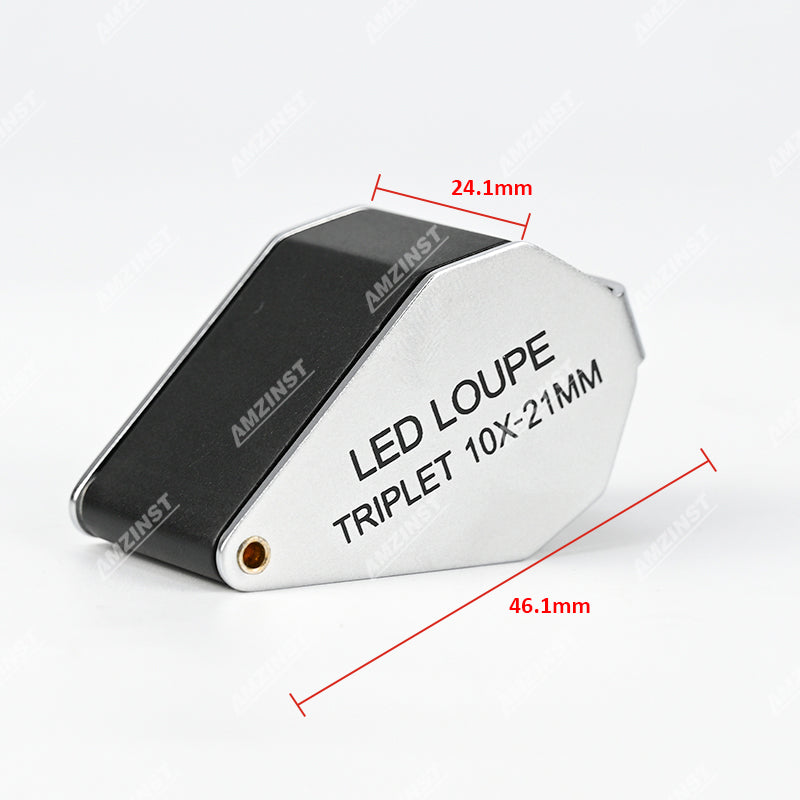 LPM-5782 Ручная лупа 10x - 21 мм со светодиодной подсветкой LPM-5782 Ручная лупа 10x - 21 мм со светодиодной подсветкой