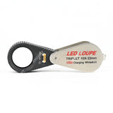 MGL-1022UV Серебряная ручная лупа 10x - 22 мм с зарядкой через USB, белая и УФ-подсветка MGL-1022UV Серебряная ручная лупа 10x - 22 мм с зарядкой через USB, белая и УФ-подсветка