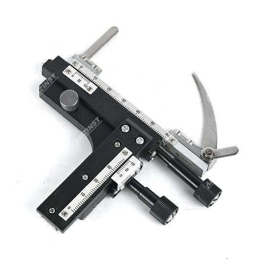 MS-38 Biological Microscope Accessories Metal Attachable Mechanical Stage X-Y Movable Stage with Scale Ruler