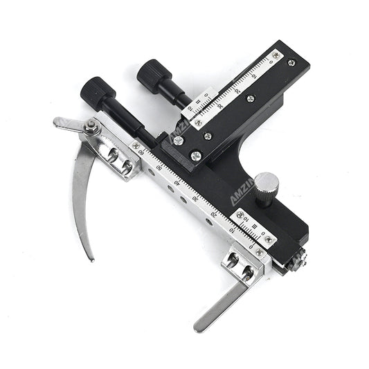 MS-38 Biological Microscope Accessories Metal Attachable Mechanical Stage X-Y Movable Stage with Scale Ruler