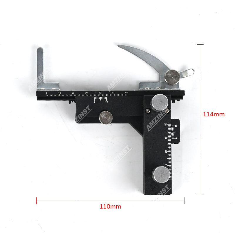 Accesorios de microscopio biológico MS-38 Etapa mecánica de metal Atacable Etapa móvil con regla de escala Accesorios de microscopio biológico MS-38 Etapa mecánica de metal Atacable Etapa móvil con regla de escala