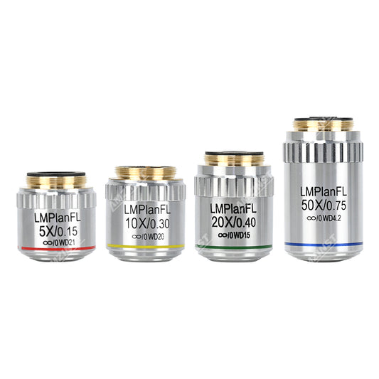 Metallurgical LWD Infinity Plan Objective (semi apochromatic objective)For AJX-300MR, AJX-300MRT, AJX-310MRBD,  AJX-310MRTBD Upright Metallographic Microscope