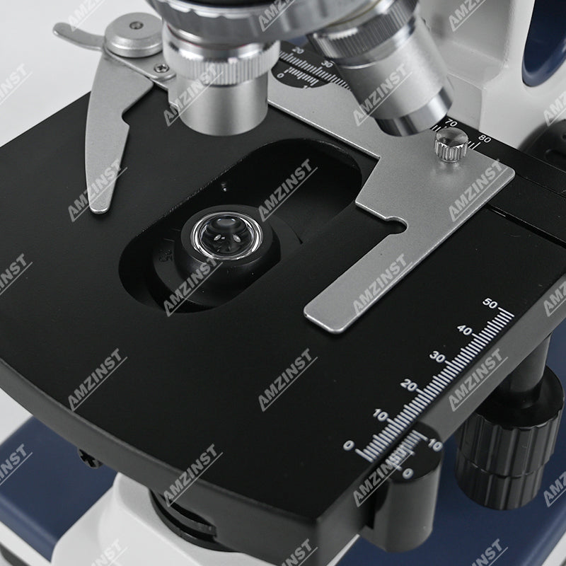 Бинокулярный биологический микроскоп NK-350B 40X-2500X с ручкой  Бинокулярный биологический микроскоп NK-350B 40X-2500X с ручкой