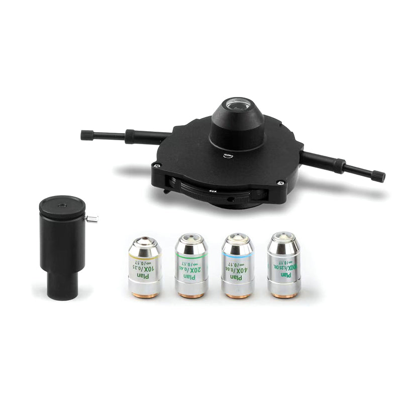 NK310-QT4PHP Quintuple hole turret with 10X /20X /40X /100X PH objective (Complete set) NK310-QT4PHP Quintuple hole turret with 10X /20X /40X /100X PH objective (Complete set)