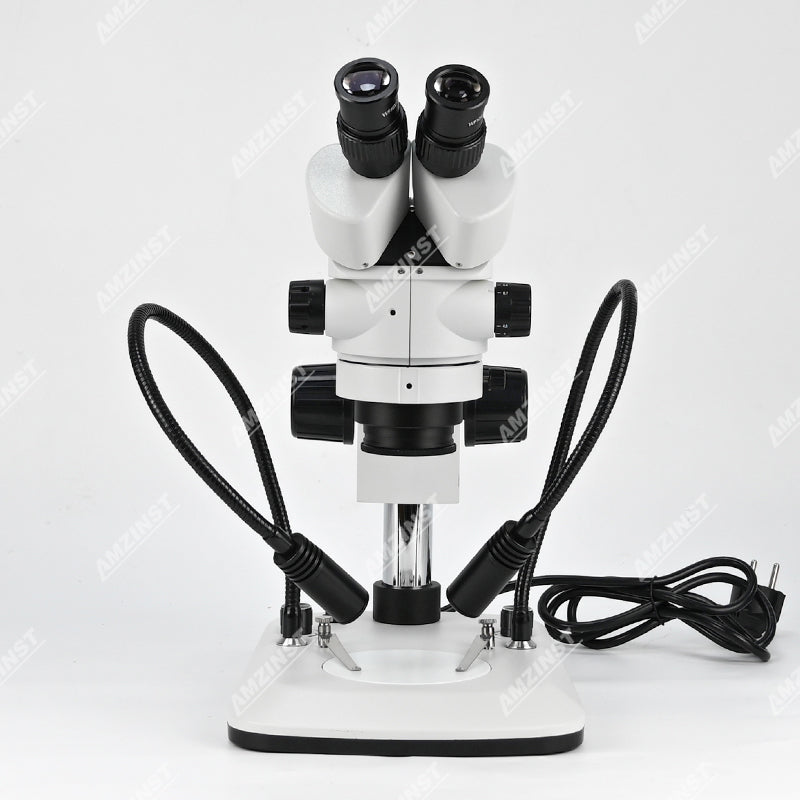 Стереомикроскоп NZM0745B-D9 с увеличением 0,7X-4,5X и двойным осветителем Стереомикроскоп NZM0745B-D9 с увеличением 0,7X-4,5X и двойным осветителем