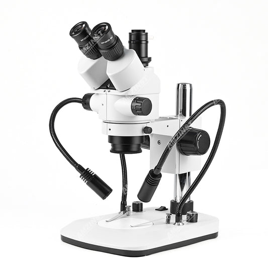 Стереомикроскоп NZM0745T-D9 с увеличением 0,7X-4,5X и двойным осветителем