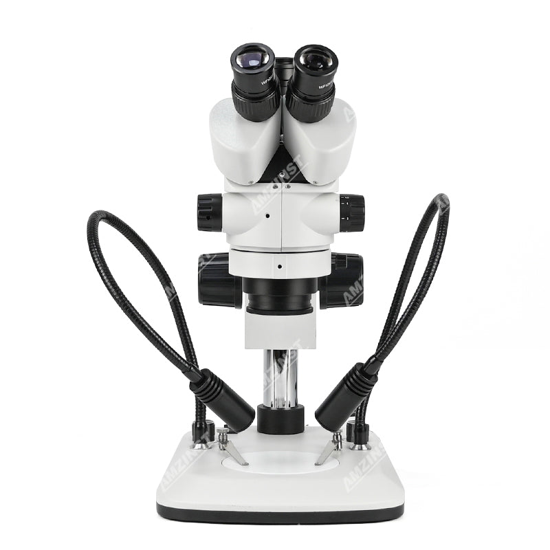 Стереомикроскоп NZM0745T-D9 с увеличением 0,7X-4,5X и двойным осветителем Стереомикроскоп NZM0745T-D9 с увеличением 0,7X-4,5X и двойным осветителем