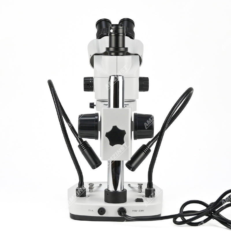 Стереомикроскоп NZM0745T-D9 с увеличением 0,7X-4,5X и двойным осветителем Стереомикроскоп NZM0745T-D9 с увеличением 0,7X-4,5X и двойным осветителем