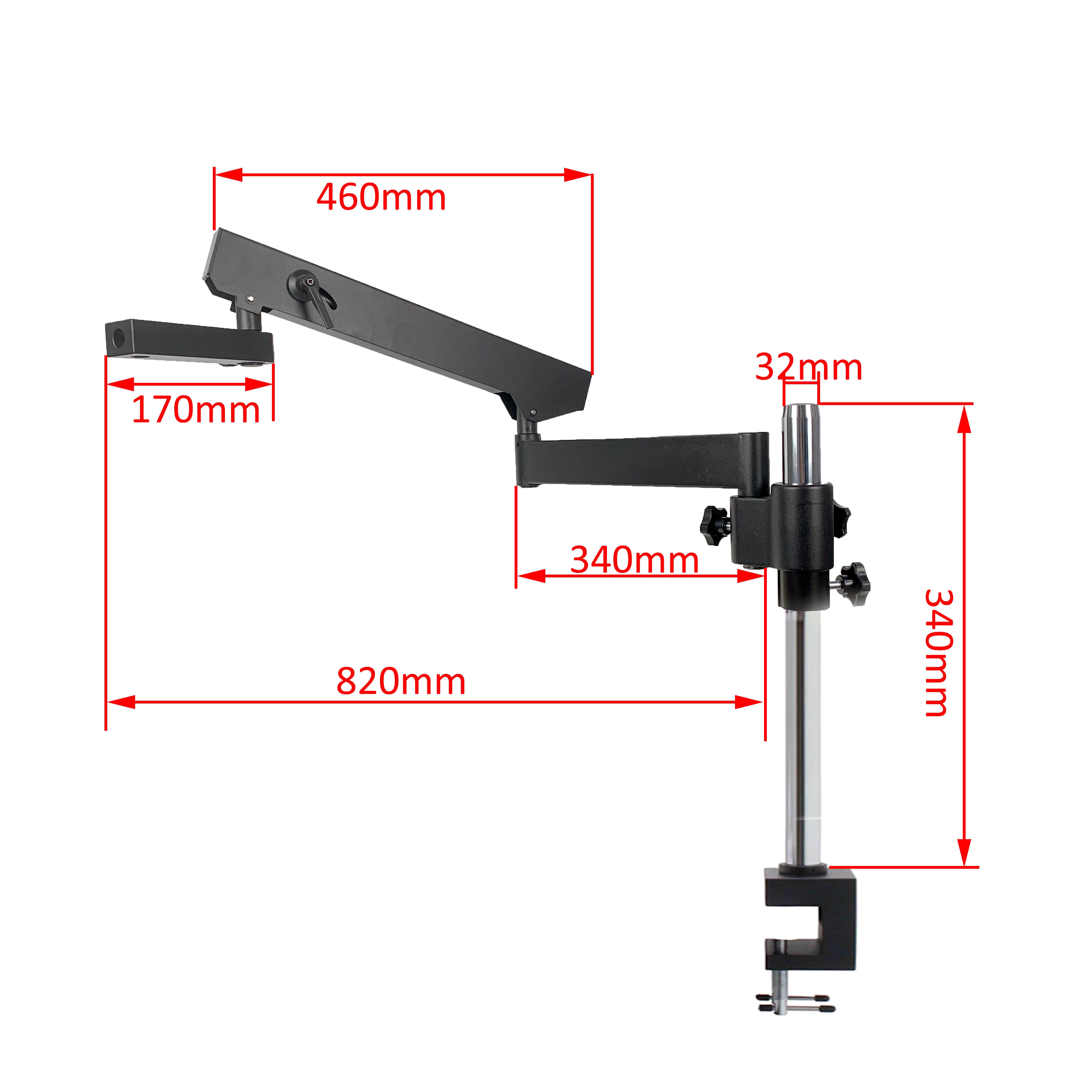 T-P8 Articulating Arm Stand With C-Clamp and 76mm Focus Mount T-P8 Articulating Arm Stand With C-Clamp and 76mm Focus Mount