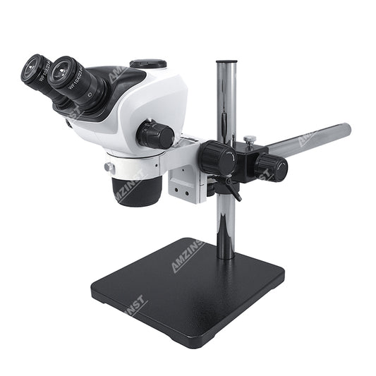 ZM-10BP4 0.68X-4.7X Greenough Binocular Stereo Microscope with T-P4 Single Arm Boom Stand